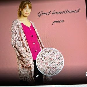 Umgee pink multi cardigan
